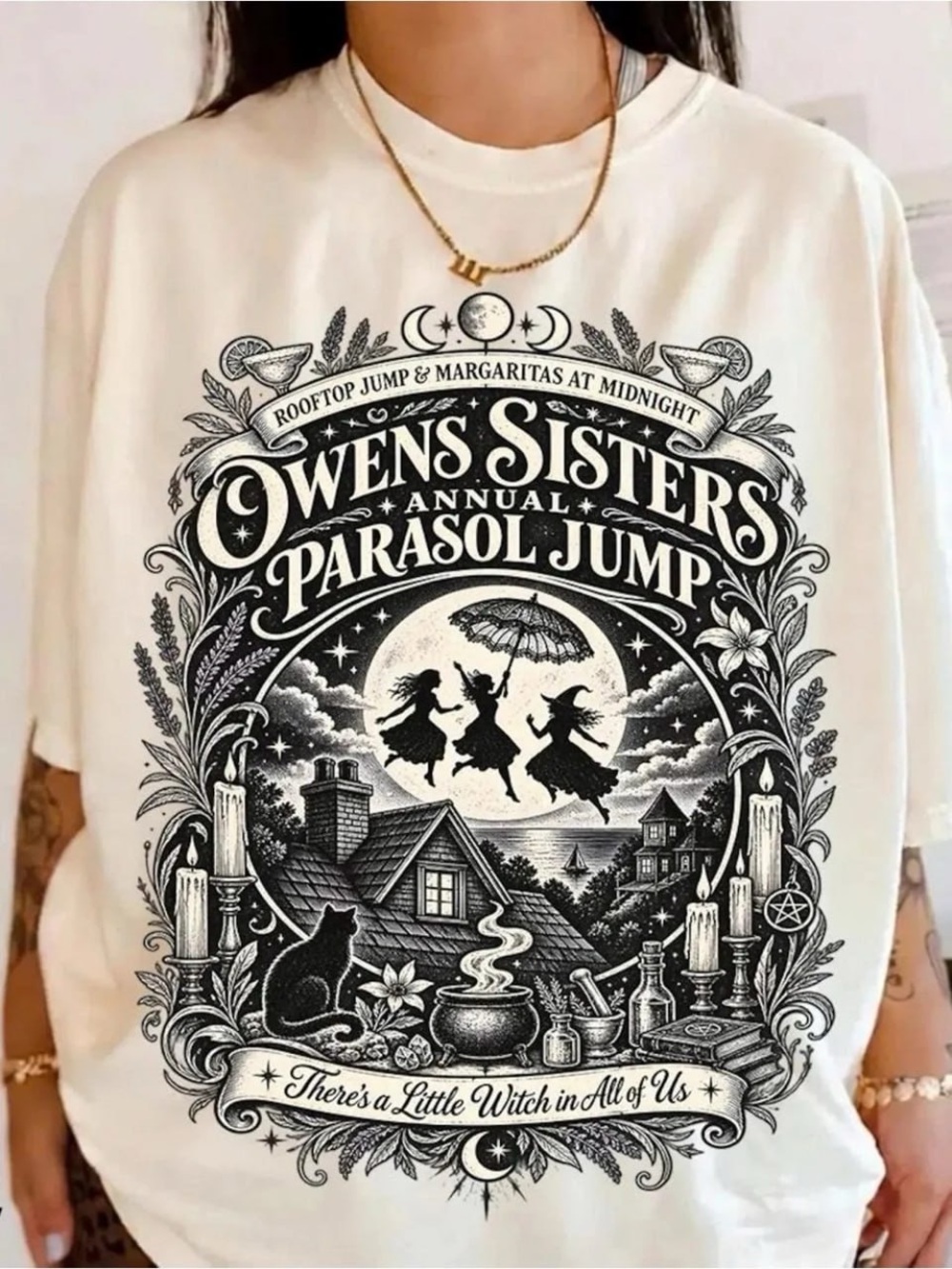 Comfort Colors Ivory Owens Sisters Parasol Jump Graphic Tee